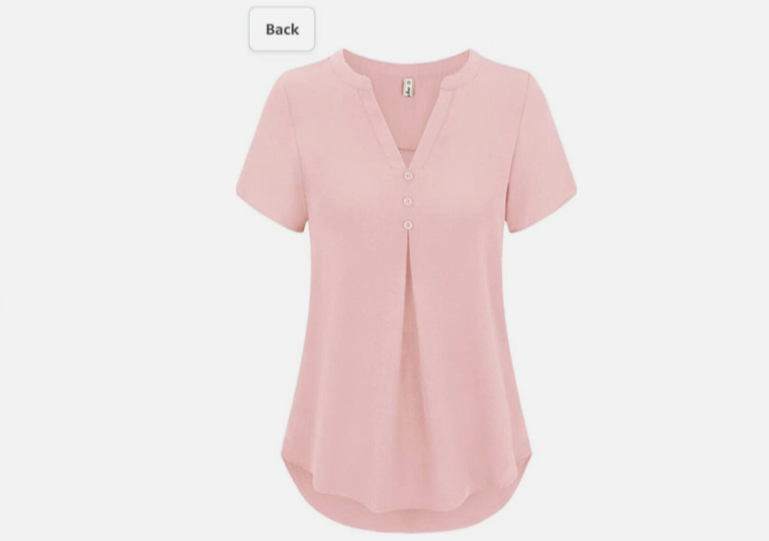 Moyabo Blouse Top Split V Neckline Pink Size 2xl