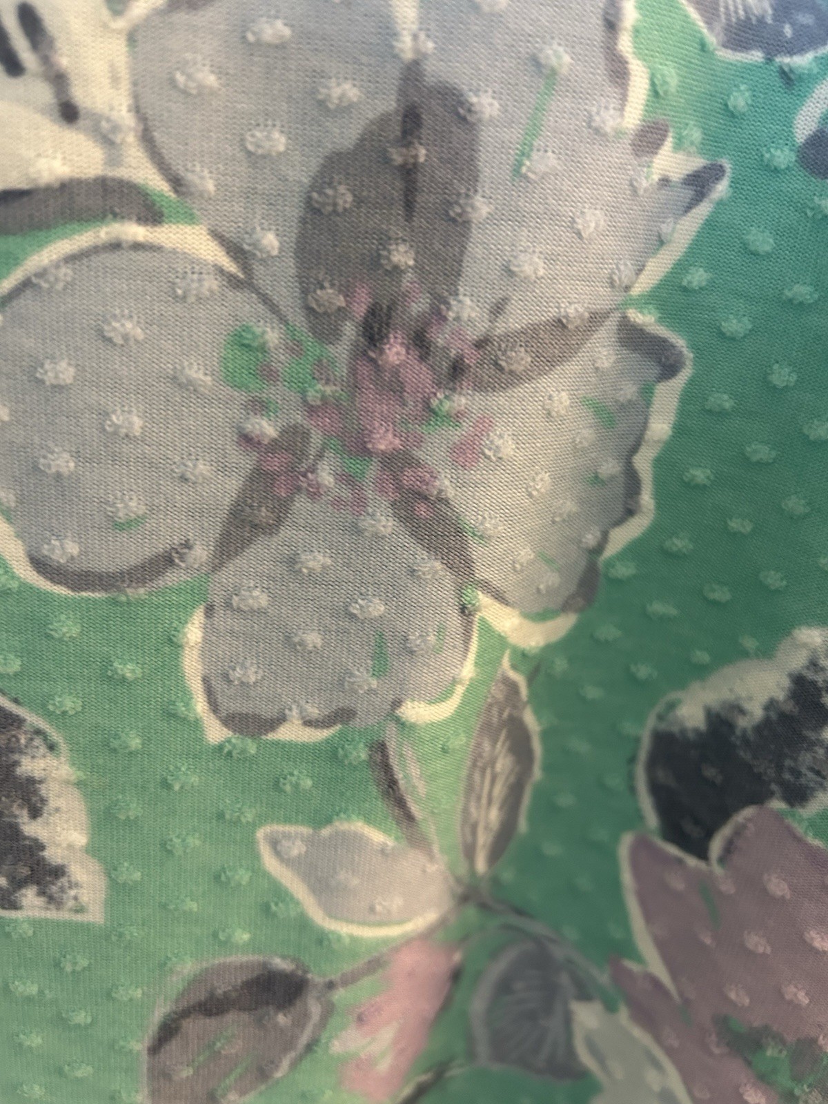 Ruby Rd Multicolor Floral Top Size 3X Swiss Dot