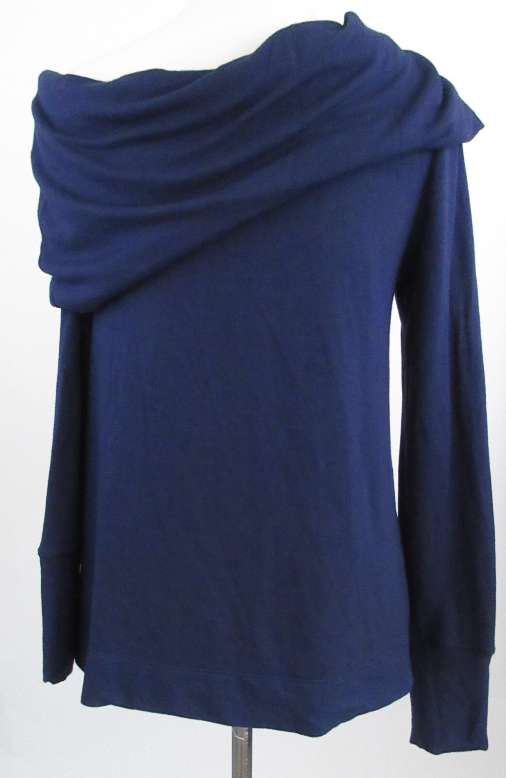 Lilly Pulitzer Belinda One-Shoulder Jersey Pullover True Navy Blue Sz SMALL