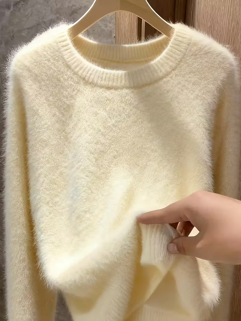 Woman’s Fluffy Warm Winter Sweater Top- New -Size L