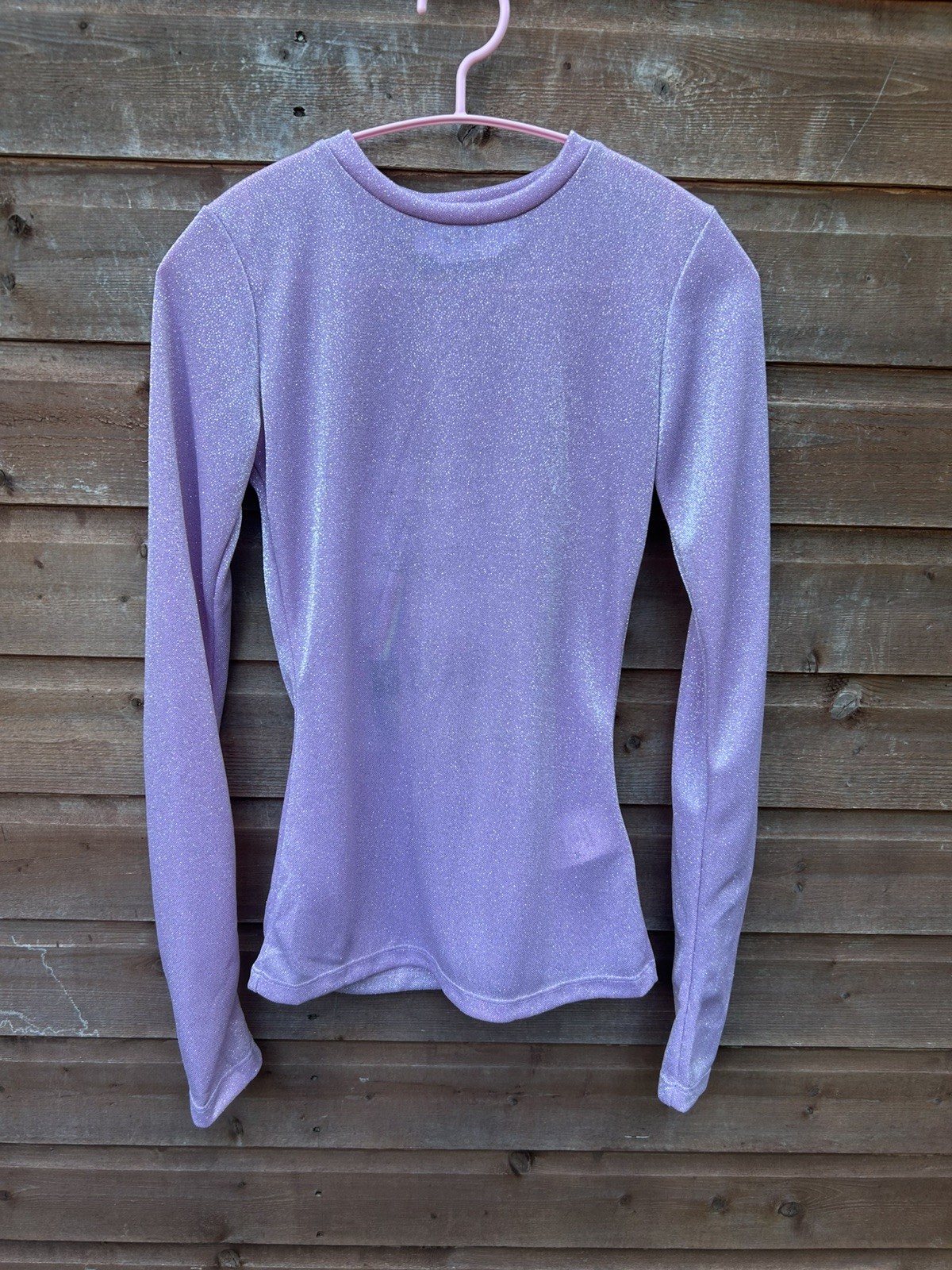 MSGM Milano Pink Glitter Long Sleeve Blouse Top Size 36, XS RRP £195 – New