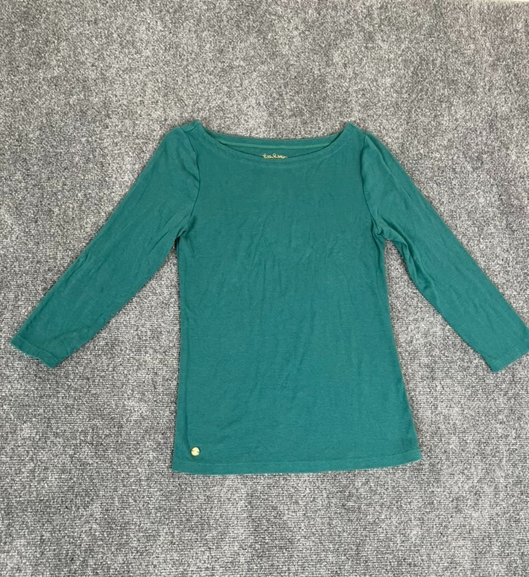Lilly Pulitzer Green Long Sleeve Top Women’s Cotton/Modal/Spandex Size Medium