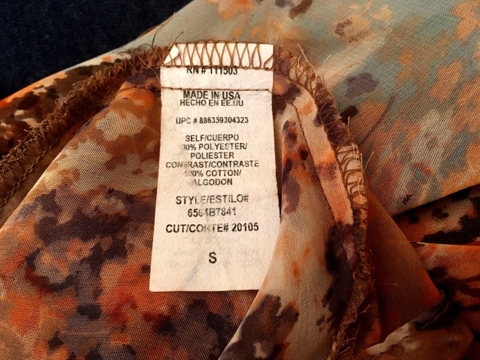 LILY ROSE size S Keyhole Back Ethereal Chiffon Flowing Blouse Keyhole Neutral II