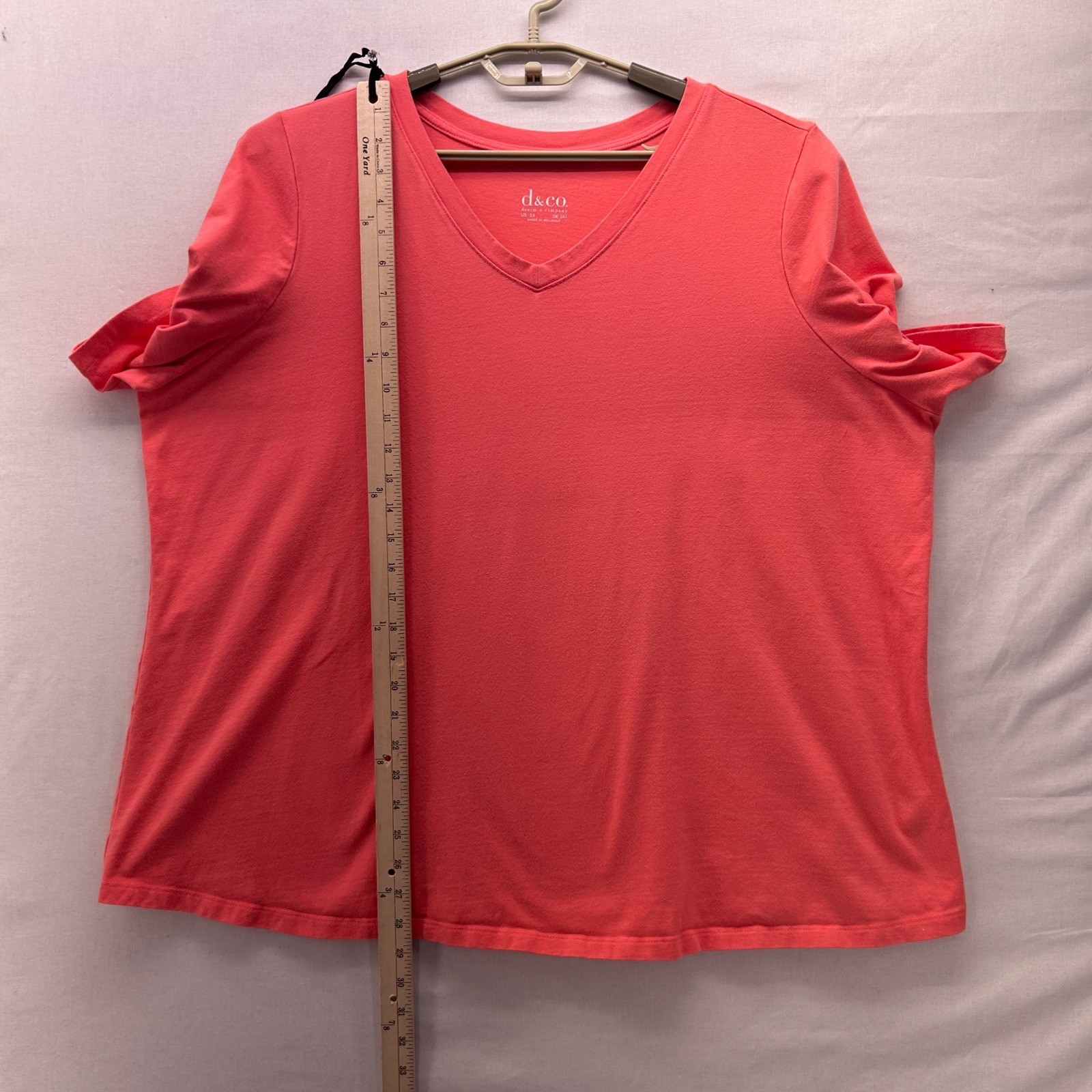 Denim And Co Womens Tunic Top Size 3X Oversized Preppy Relaxed Comfort Stretch