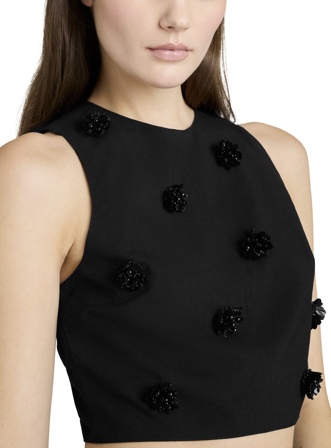 Cinq a Sept Womens Sequin Dot Abbie Top X-Large Black/Black – NWT $295