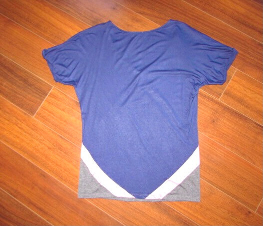 ELLA MOSS Anthropologie ~ Size XS ~ Cheveron Stripe Roll Sleeve Rayon T-Shirt 04