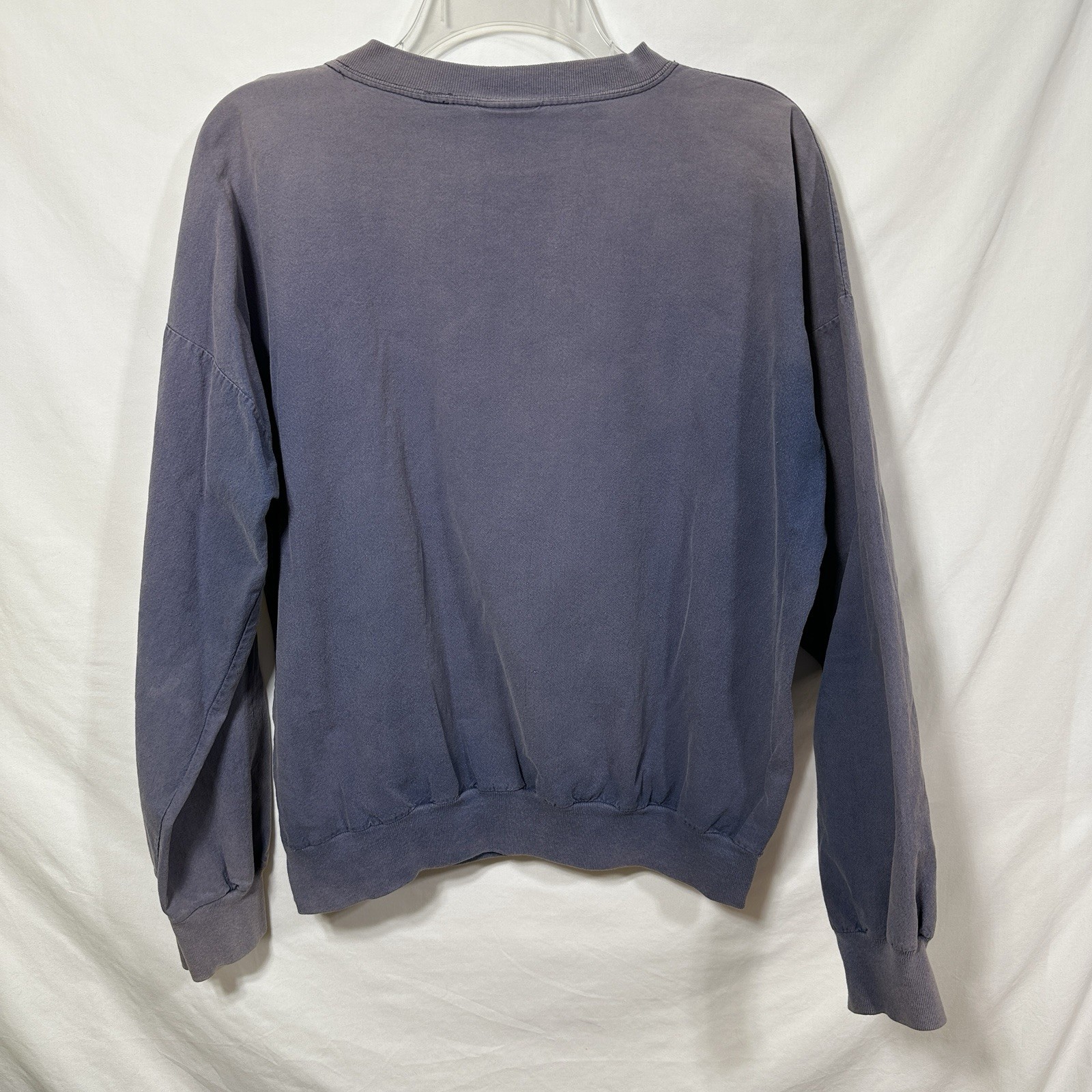 Vintage Distressed Charlevoix Long Sleeve Shirt Top Lighthouse Faded Medium USA