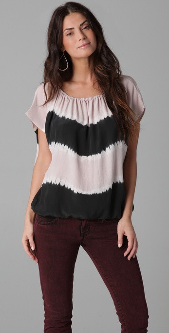 Joie $228 Caro Tie Dye Silk Top, S