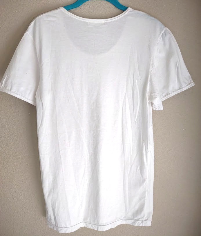 Women’s Vintage Korean Andre Kim White Tee Shirt Top Size S/M NEW!