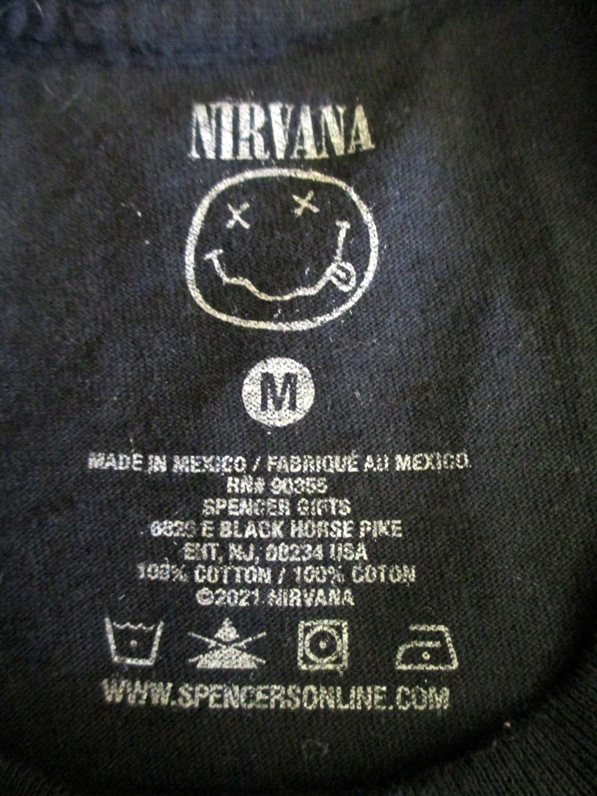 Nirvana Group Photo Graphic Tee Shirt Women’s Unisex Medium Short Sleeve Black