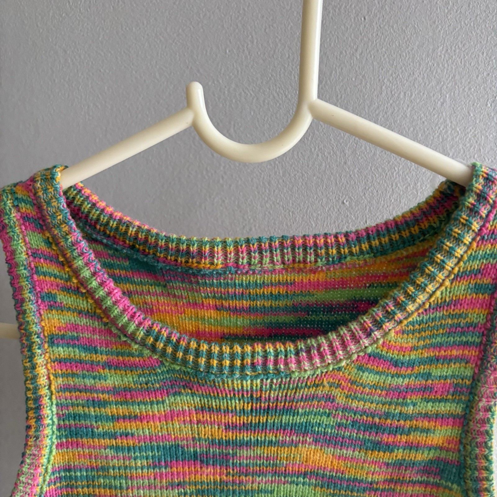 Crochet Top cotton blend Sz M Festival Hippie Bohemian Retro boho summer
