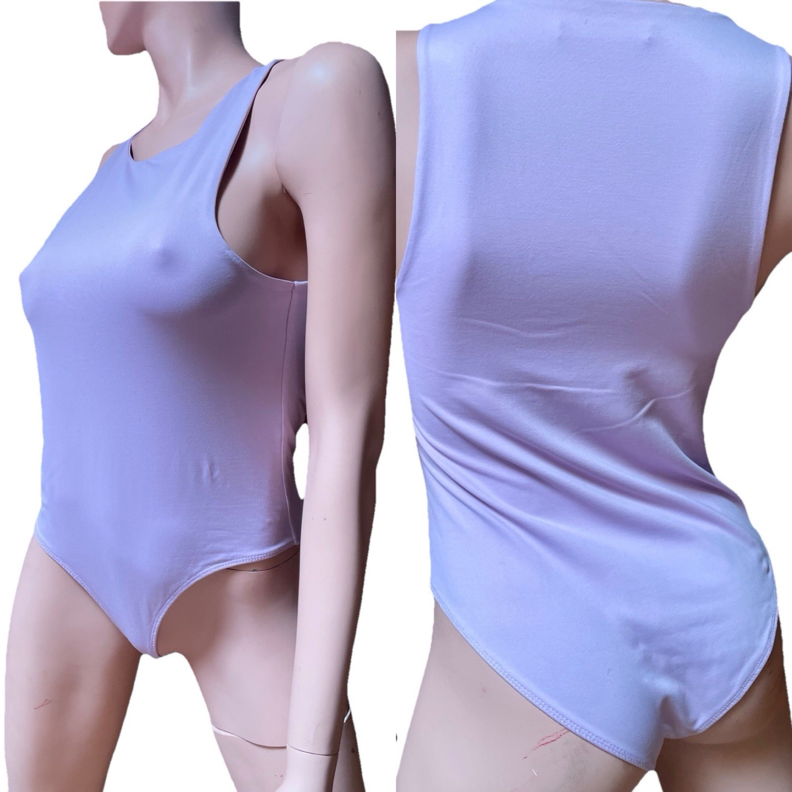 Chic Mauve Stretch BODYSUIT Size Medium