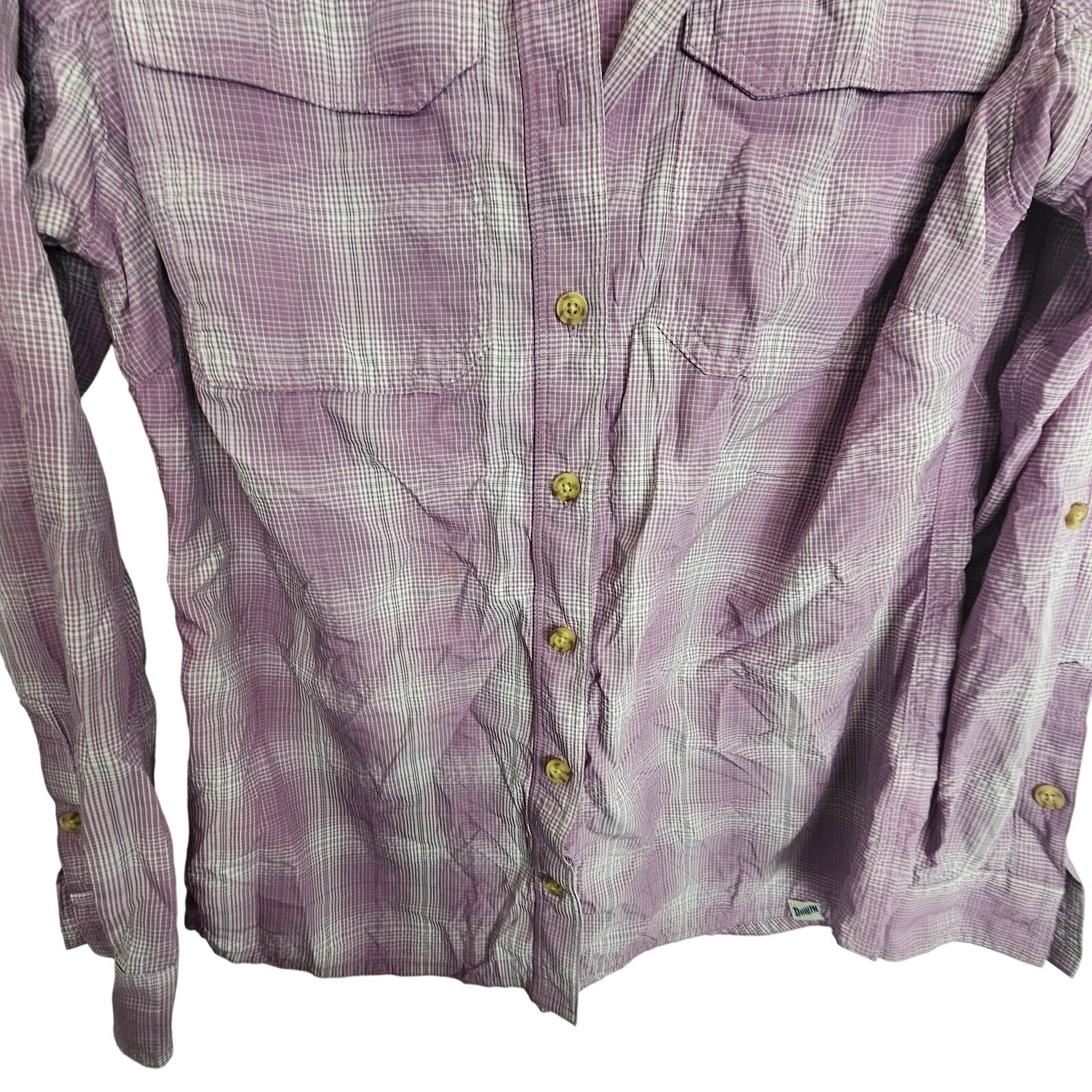 Duluth Trading Co Women Nylon Shirt Size S Gorpcore Outdoor Hiking Fishing Trail