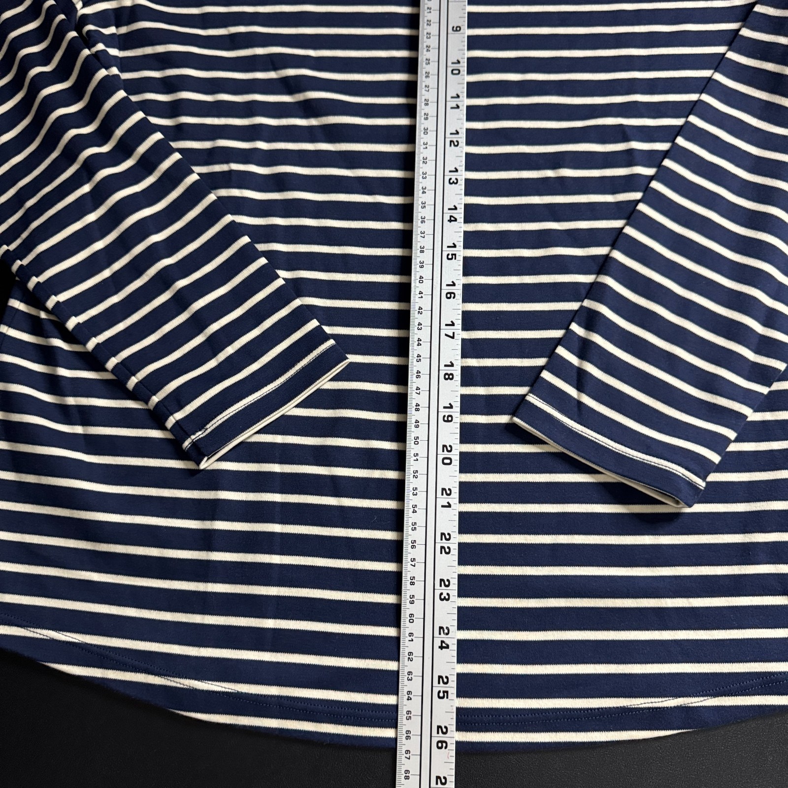 NWOT LL Bean Shirt Women’s XL Stripe 100% Supima Cotton Boat Neck Classic Casual