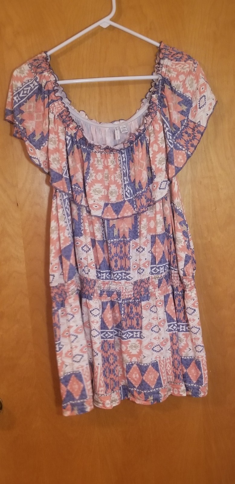 💋Cato Pastel Ruffled Elastic Waist Peplum Type Top women’s Size 22/24W