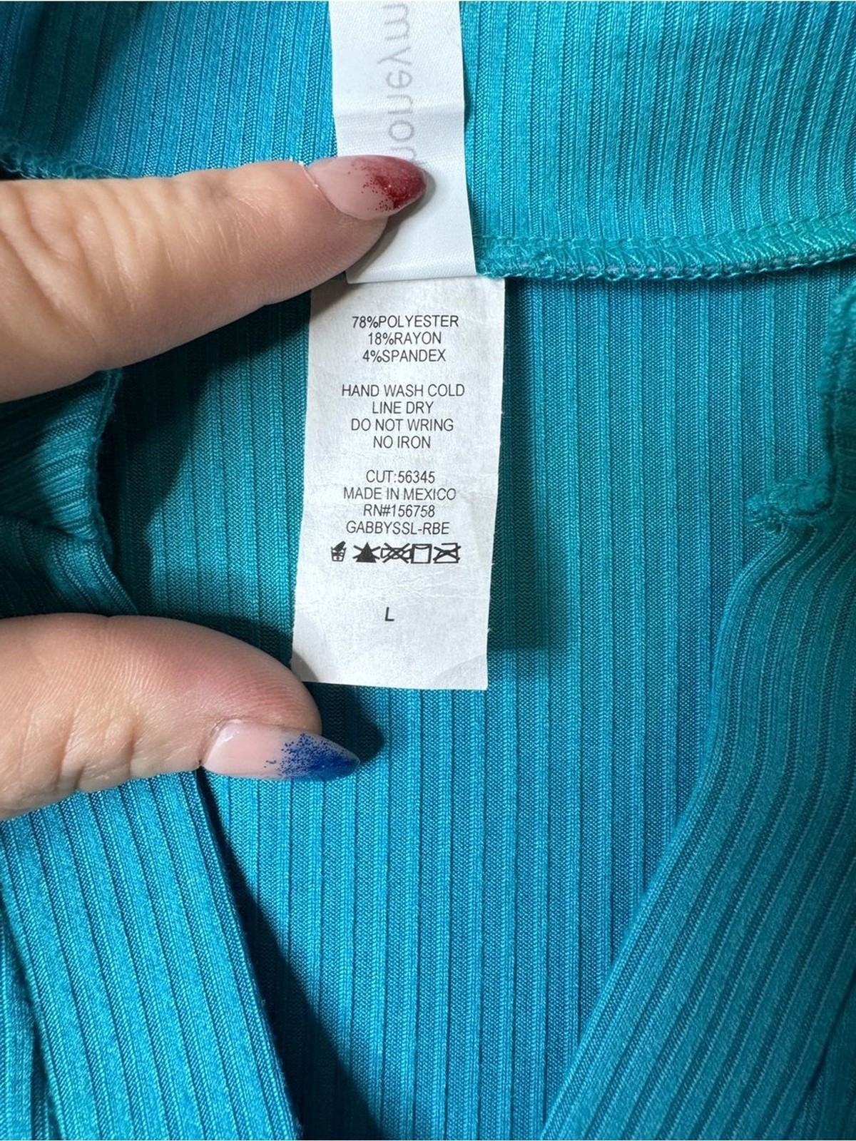HONEYME: Teal V-Neck Short Sleeve Women’s Top