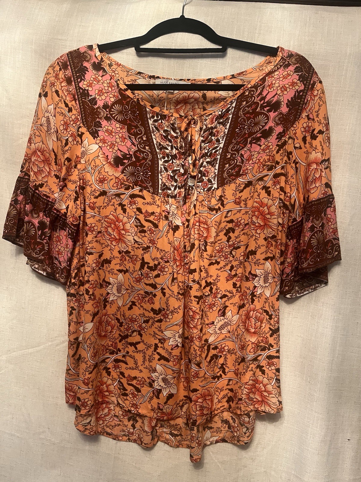 Miss Sparkling boho Festival. colorful blouse size S