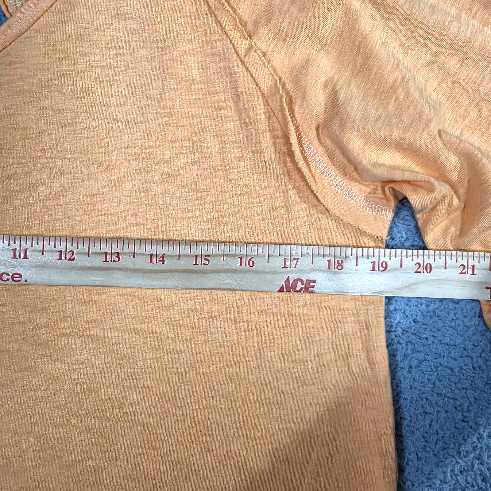 Soft Surroundings 100% Pima Cotton Tunic Top Womens Medium Orange Keyhole Back