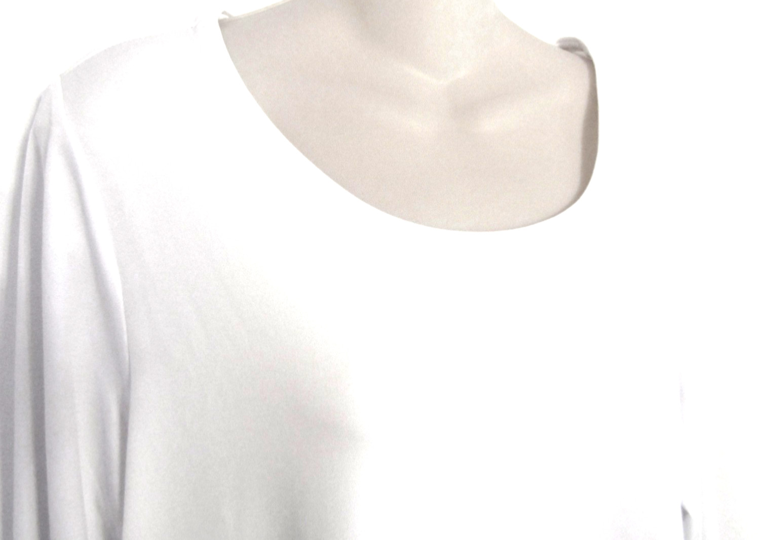 SUSAN GRAVER WHITE POLYESTER-SPANDEX BLEND L/S TOP TUNIC SWEATER sz: M