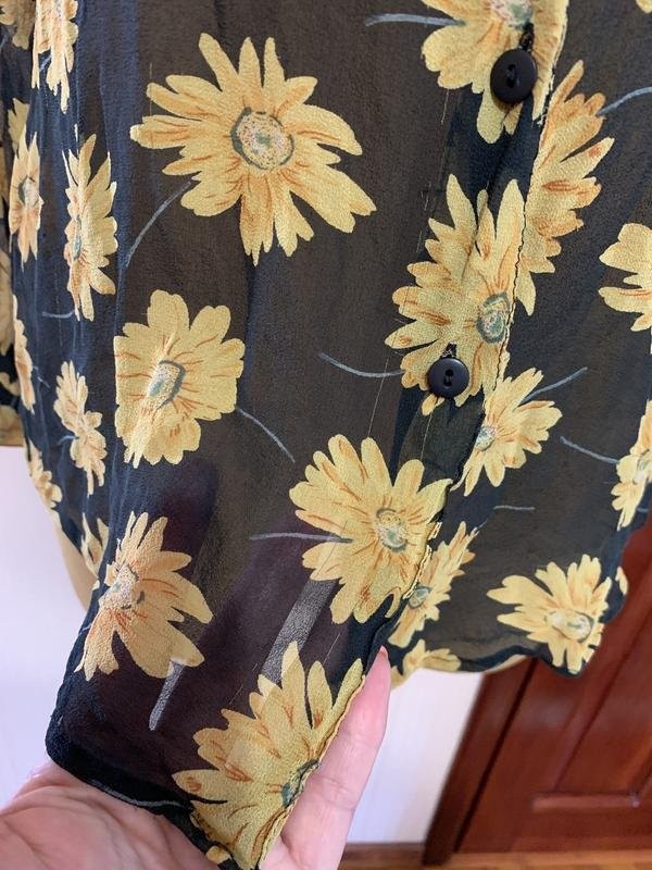 Women Etam Shirt Yellow Silk 48