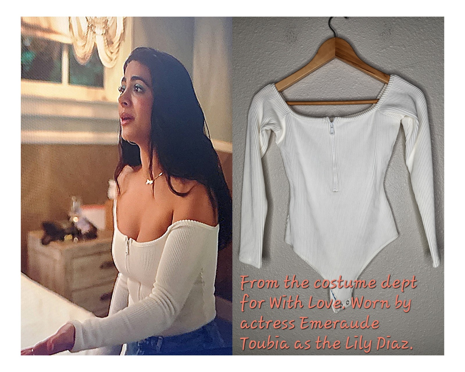 Good American White Ribbed Half Zip Bodysuit Size S
