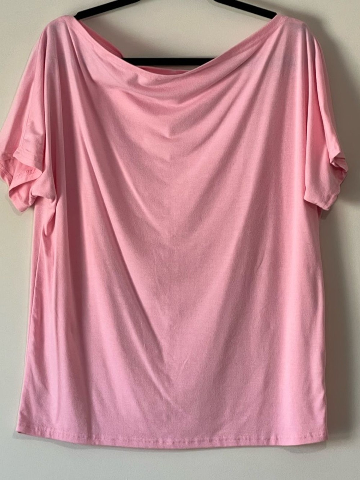 Women’s Pink Draped Boatneck Top
