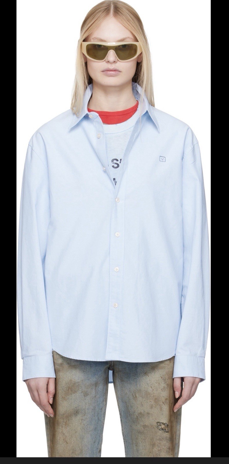 Acne Studios Acne Studios Blue Button-Up Shirt Size Small Unisex
