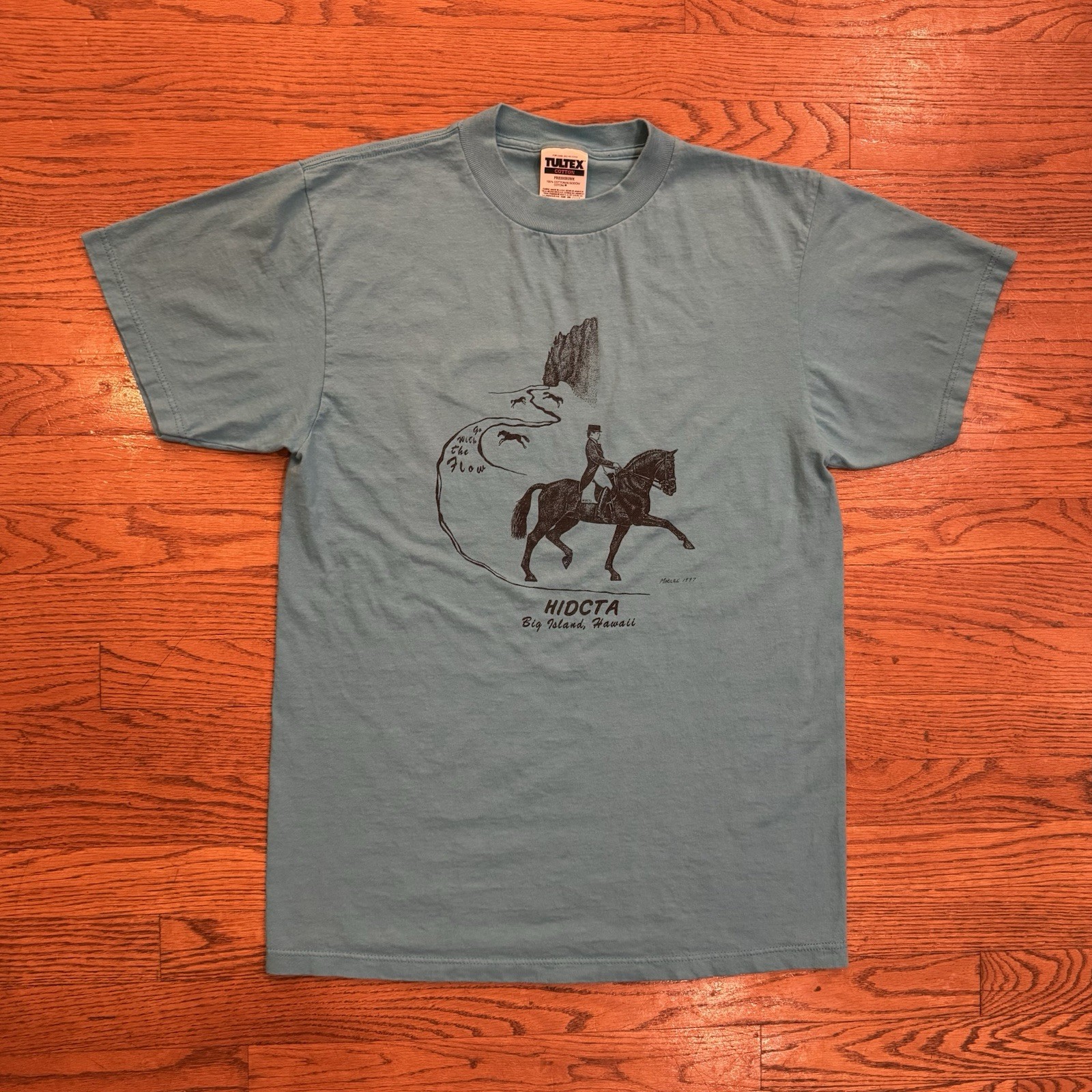 Vintage 1997 Hidcta Big Island Hawaii Women’s Graphic Horse T Shirt Size Medium