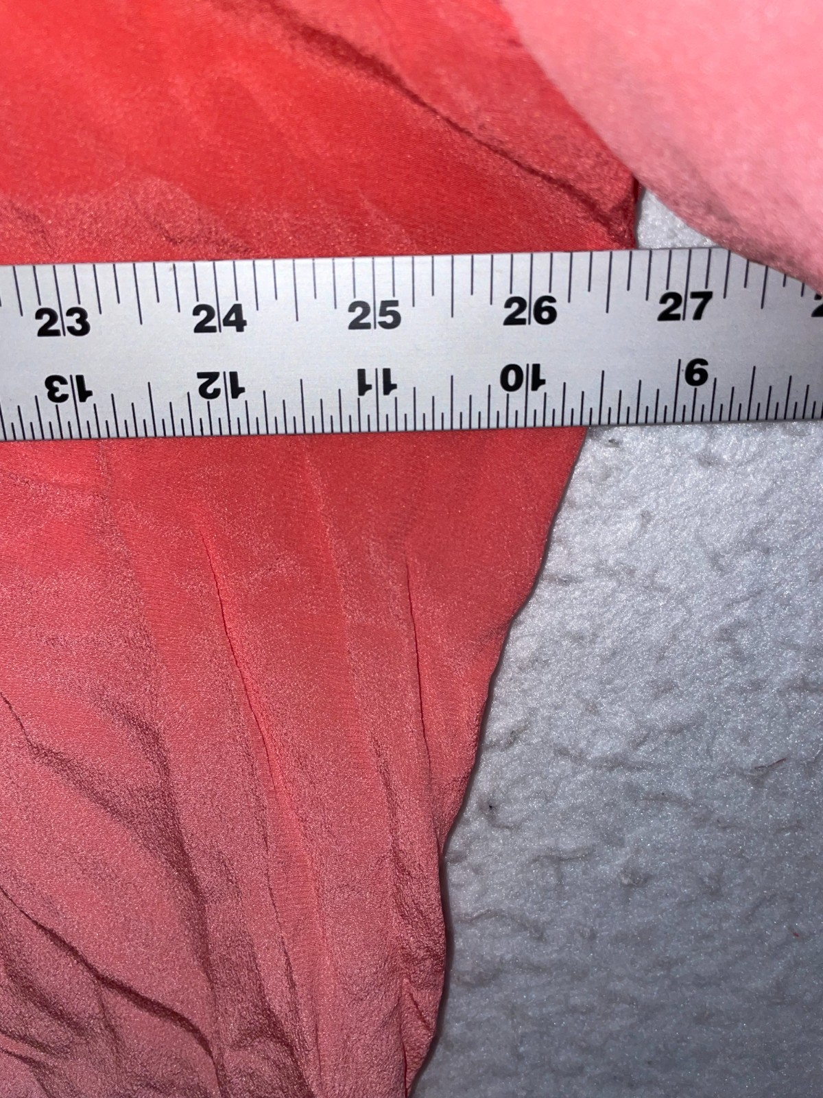 Soft Surroundings 100% Silk One Size roll tab sleeves flowy ombré coral pink