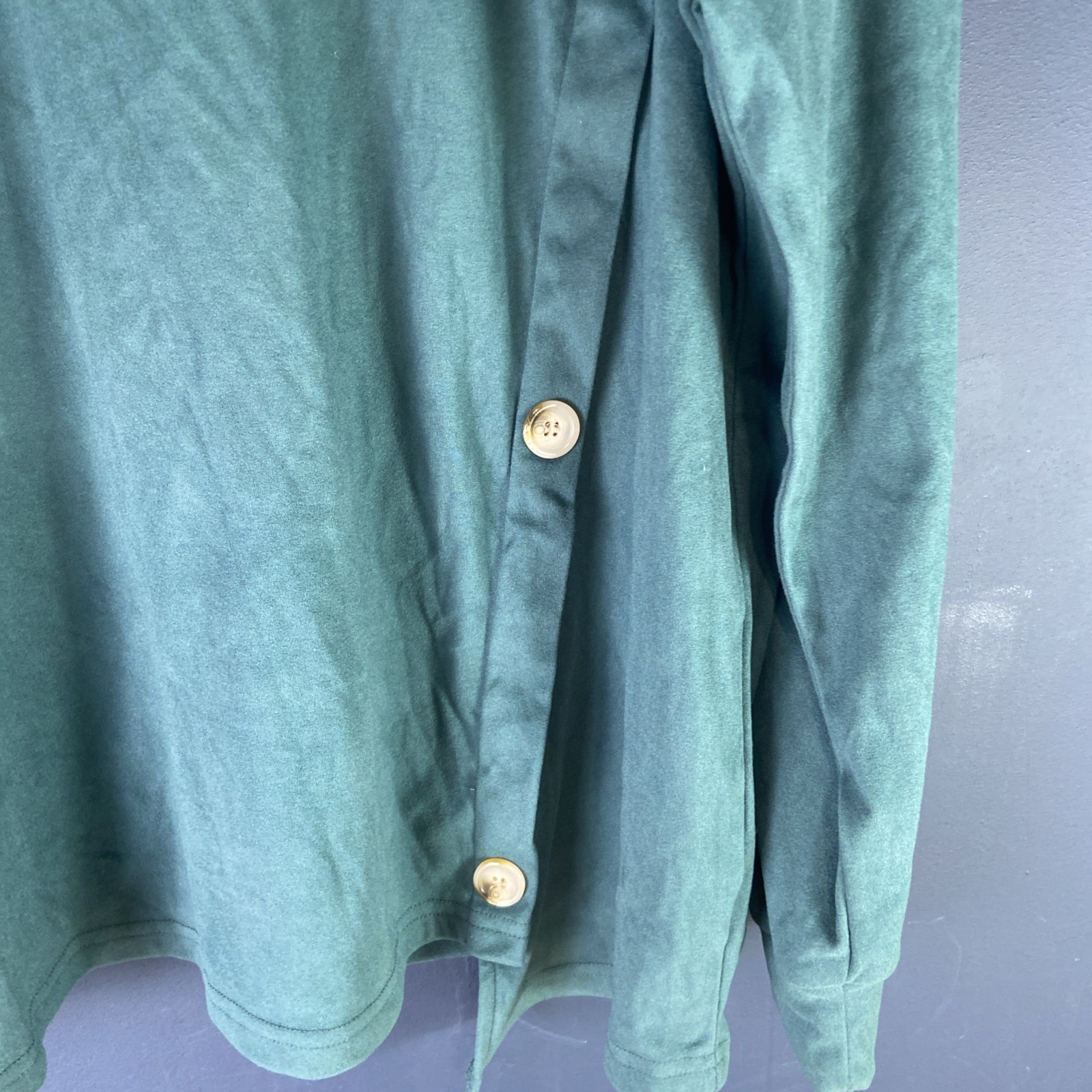 Wiholl Top Women Size 2XL Long Sleeve Green