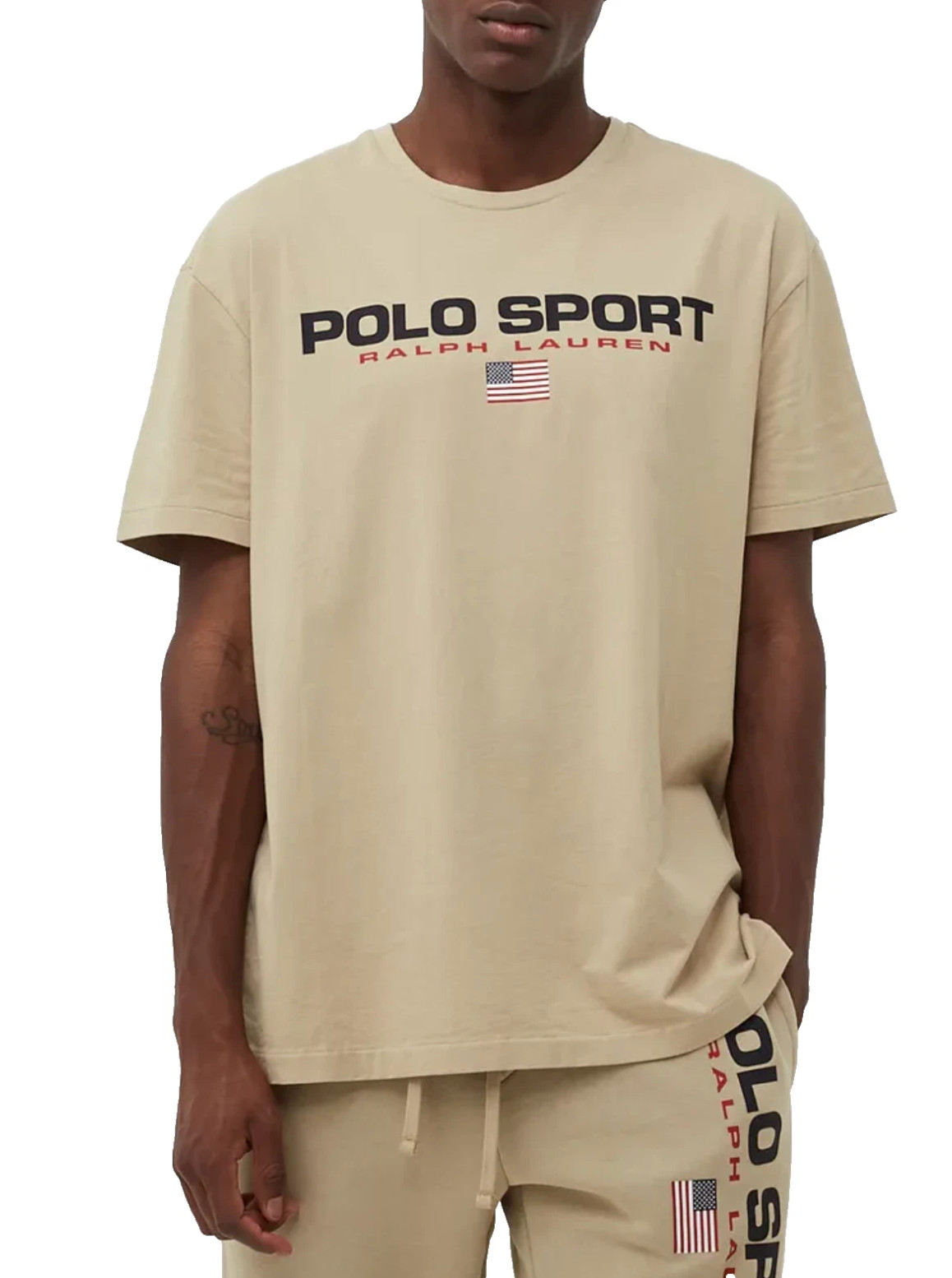 POLO RALPH LAUREN FLAG LOGO TEE T-Shirt Tee Classic Fit Pure Cotton Top Bnwt S