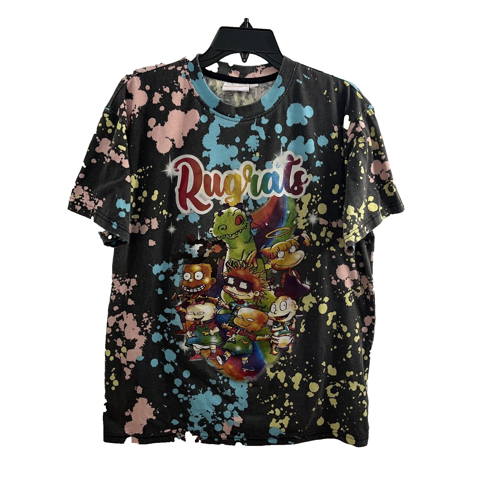 Nickelodeon Woman Shirt Multicolor Large Rugrats Cartoon Short Sleeve Crew Neck