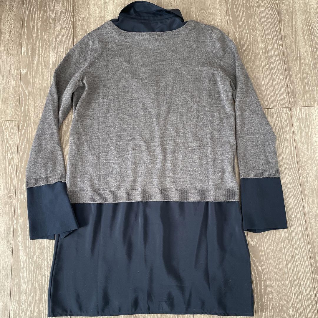miumiu grey navy tunic size 40 length 30 inches