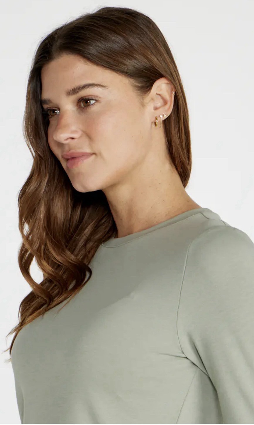 BYLT Premium Basics Drift Long Sleeve Top Willow Women’s Size Medium