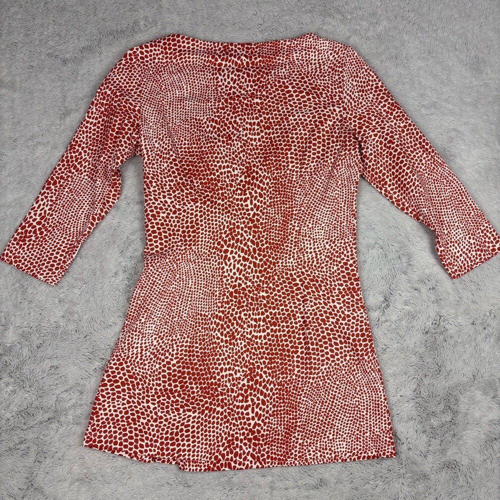 J. McLaughlin Top Catalina Cloth Tunic Side Drape Ruched Giraffe Print Spring S