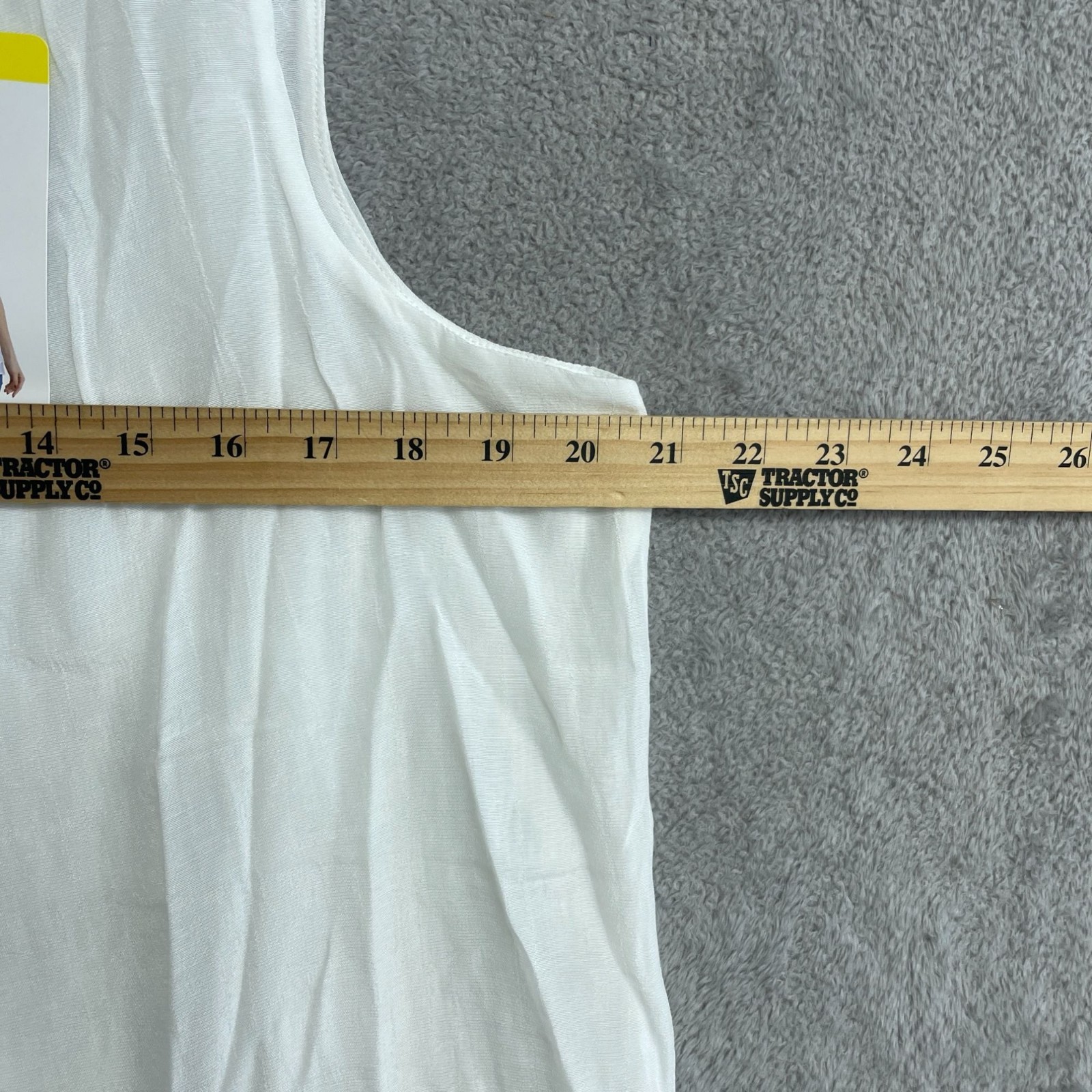 NWT Cristina B Women’s S White Sleeveless Layered Tank Top Viscose Blend P0647