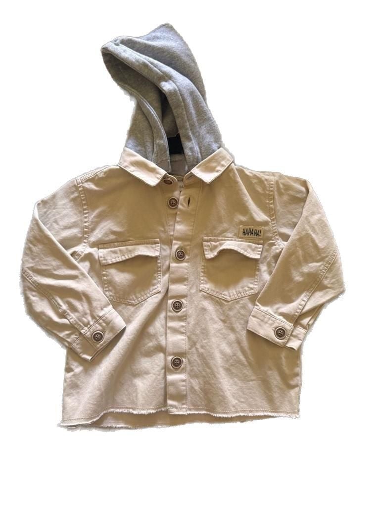 Zara Peanuts Snoopy Favorite Yoga Position Hooded Button-Down Overshirt