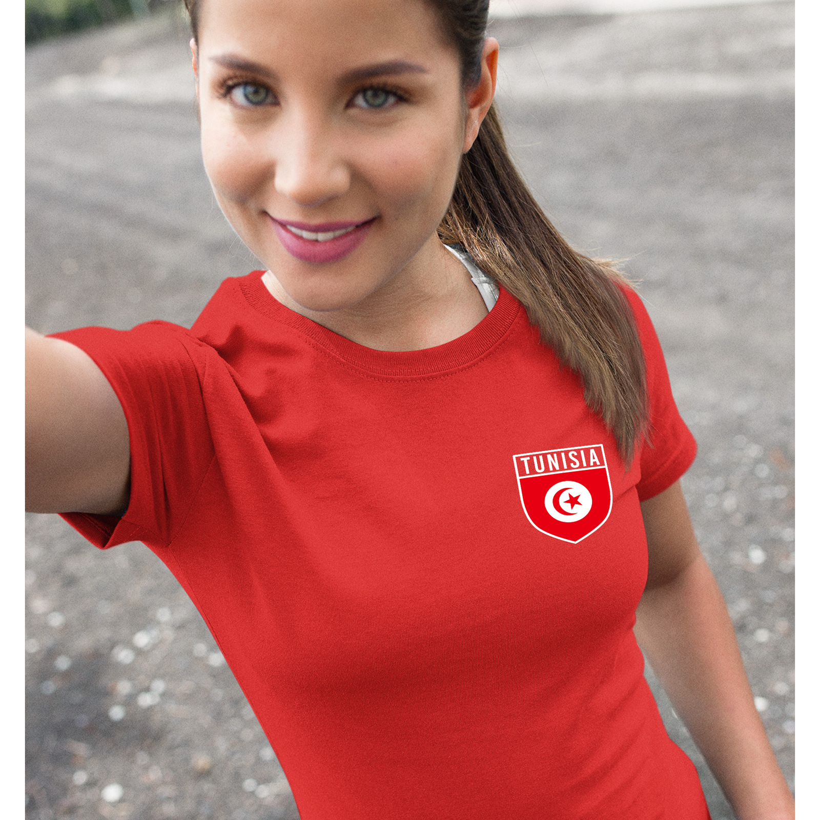 Personalised Tunisia Badge T Shirt For Women shirt Football Her Soccer Custom…