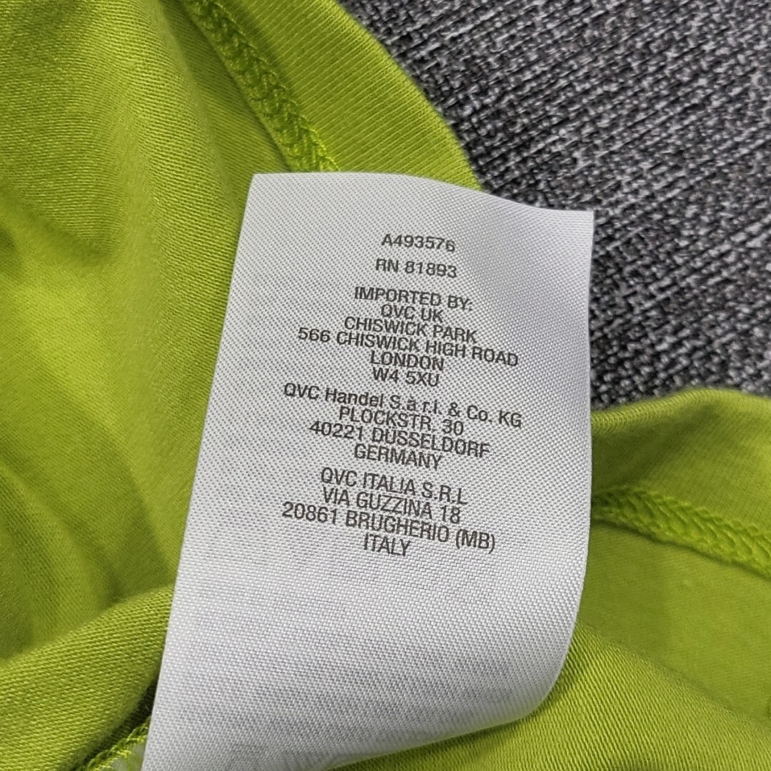 Joan Rivers Wardrobe Builders Square Neck Top X-Small Sz Citron Modern Tee Shirt