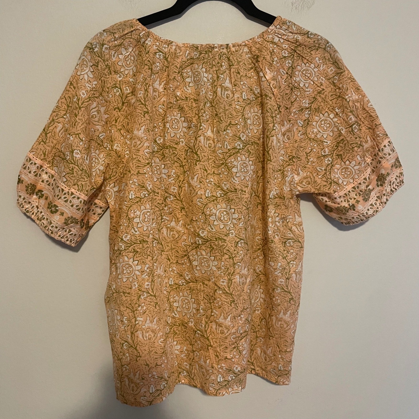 NWT Cleobella Johana blouse Cecil blush print S organic cotton boho lightweight
