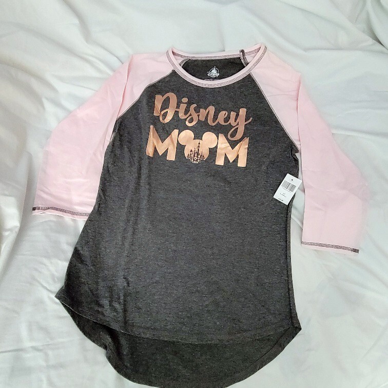 Disney Parks Disney Mom Mickey Castle 3/4 Sleeve Tee Top T-Shirt XS