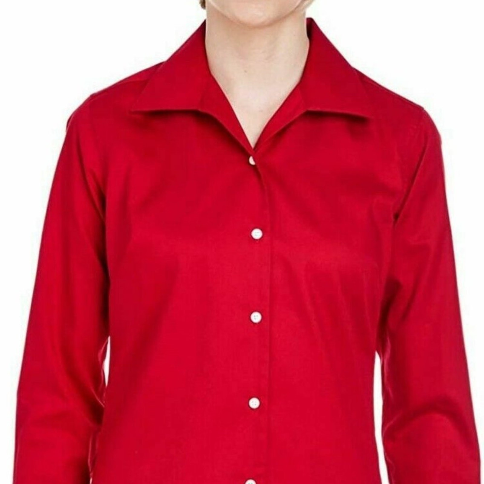 NWT ULTRACLUB WHISPER ELITE TWILL CARDINAL RED BUTTON DOWN LARGE