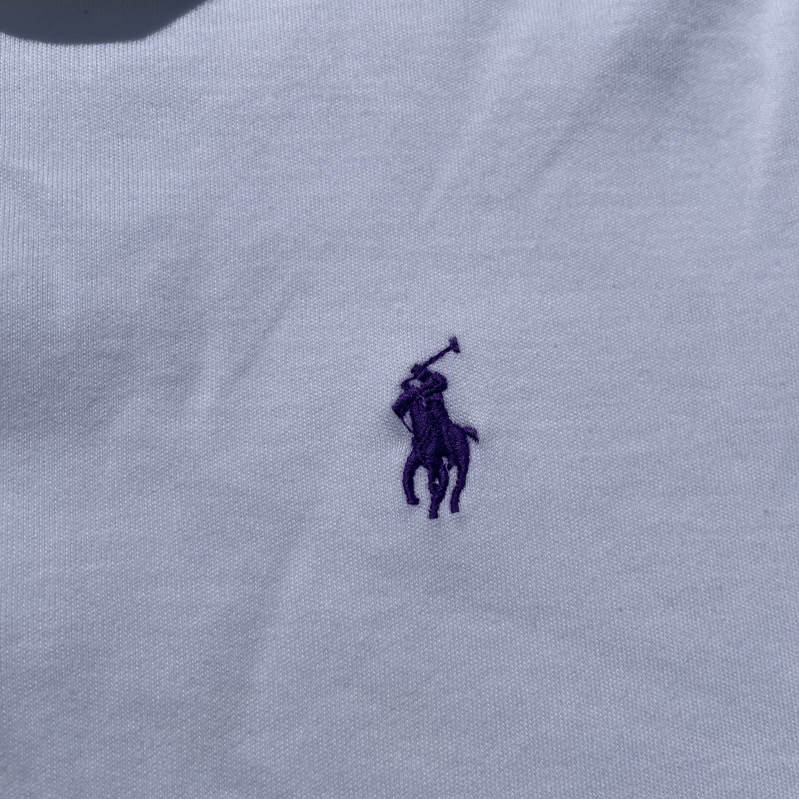 Ralph Lauren Sport Polo Shirt Womens Large Slim White Pony Golf Tennis Preppy