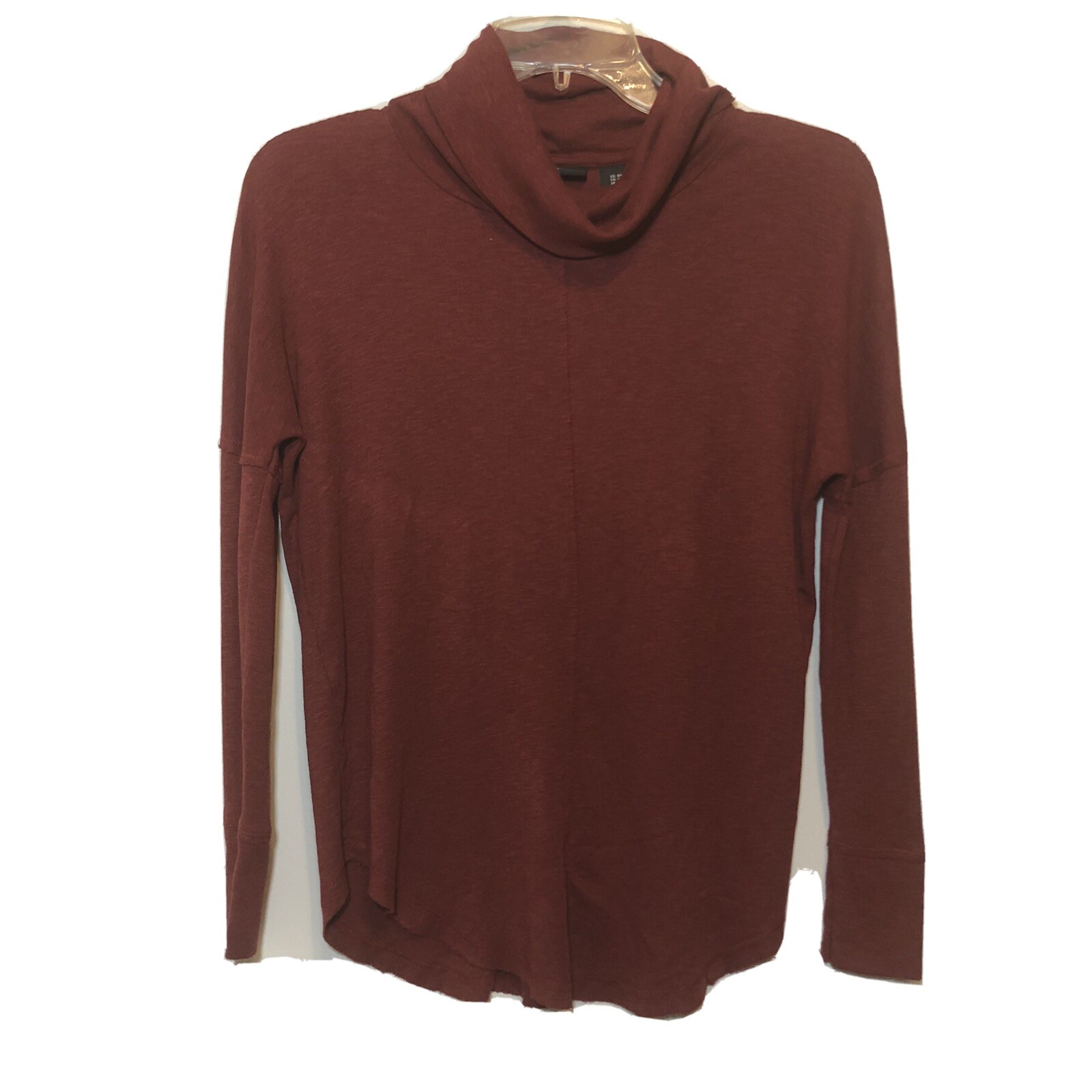 Rachel Zoe Shirt Burgundy Cowl Neck Pullover Sweater Top Women’s Size XS