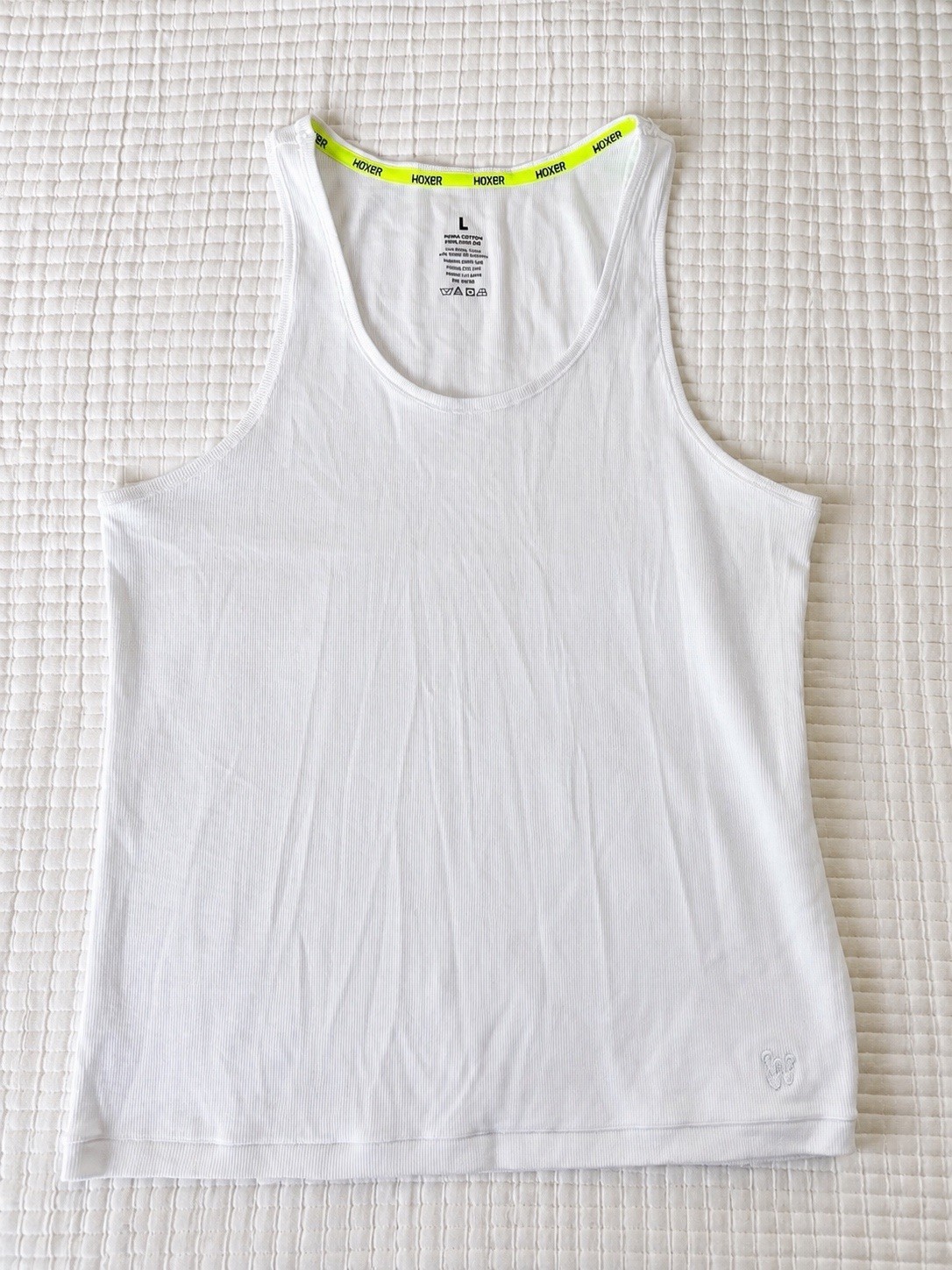 Woxer White Pima Cotton Rib Tank 2.0 – Size Large