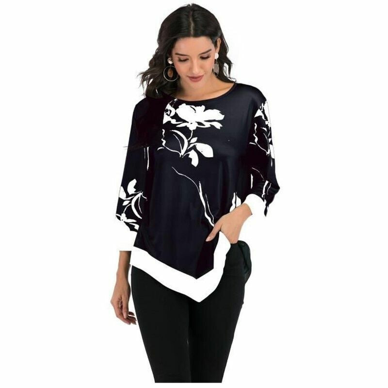Blusas De Mujer Mangas Estampada Largas Elegante Camisa Para Mujer Blusa Moda