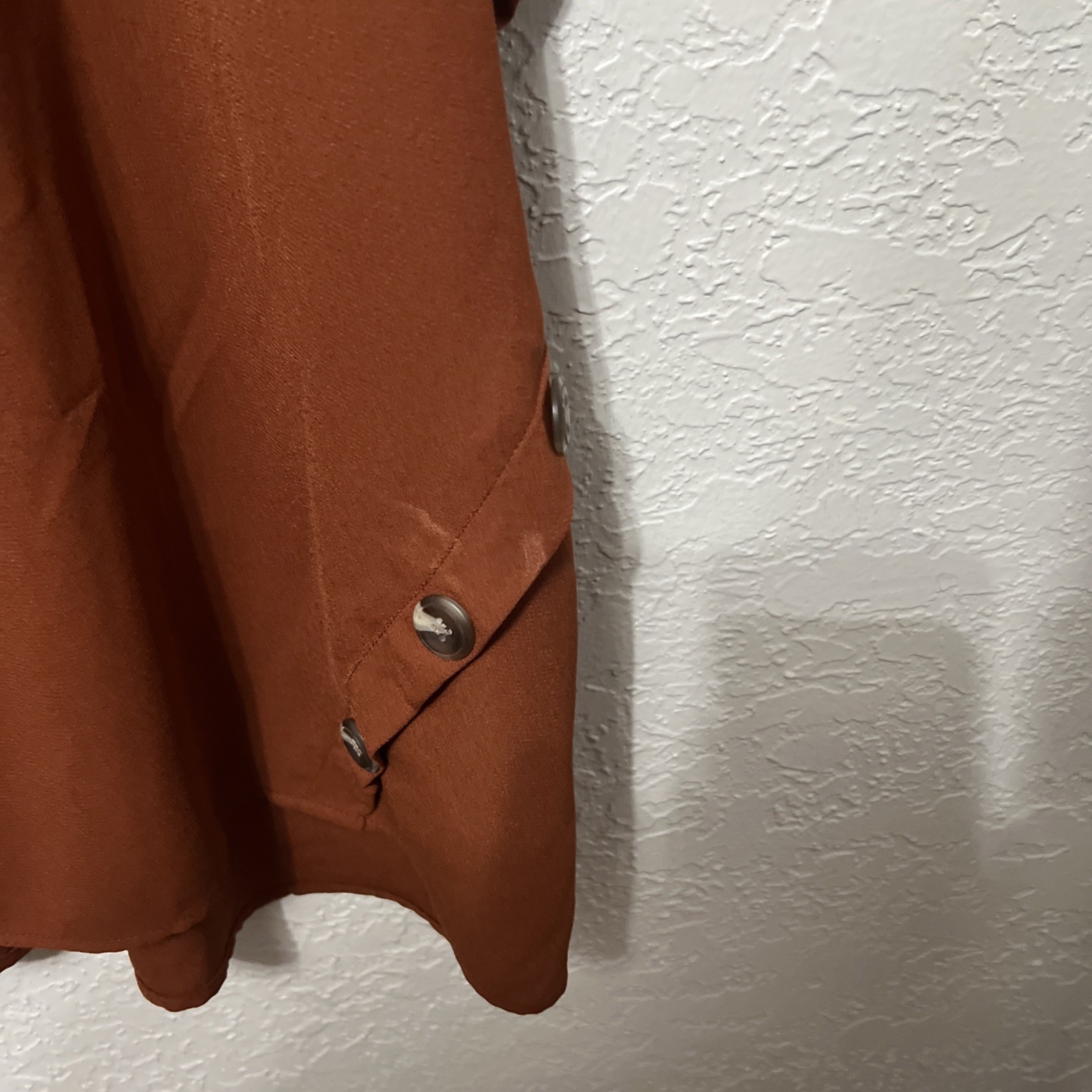 Isela burnt orange with button sides top size XL