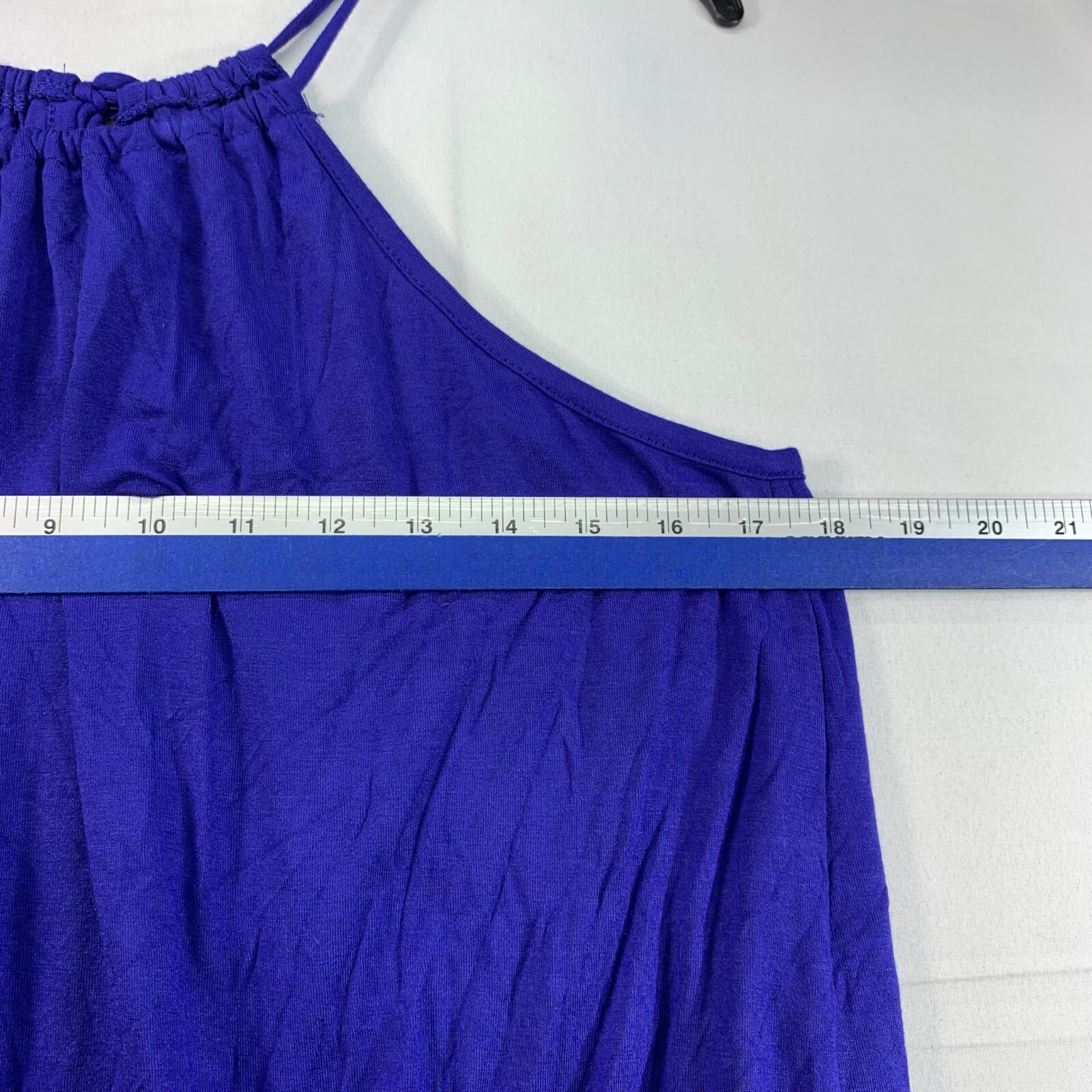 Coin 1804 Tank Top Womens Plus Size 1X Blue Sleeveless Cinch Waist New