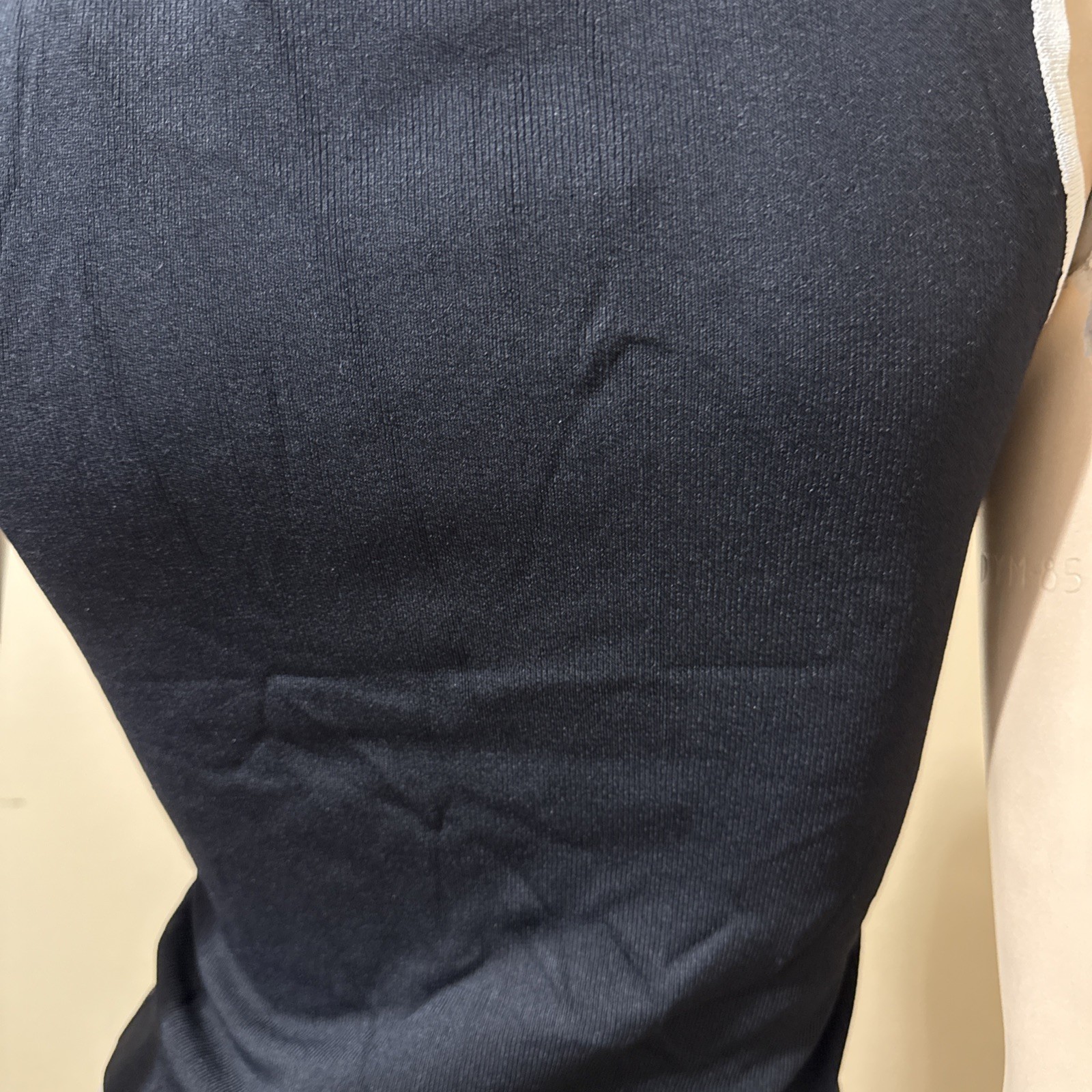 Women’s Black Rayon Casual Summer Open Stretch Slim Lace Hook Size M Blouse Top
