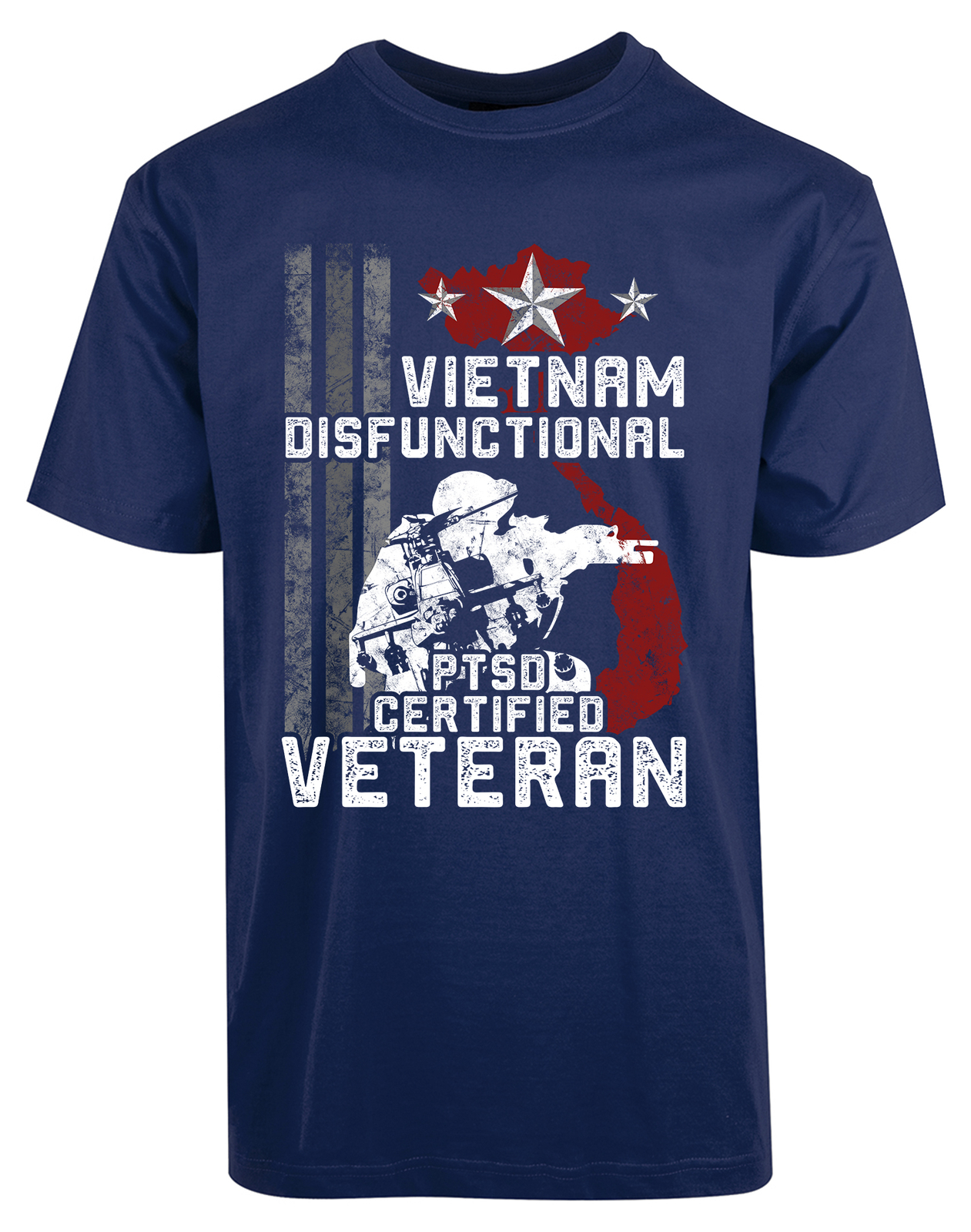 Vietnam Disfunctional New Men’s Shirt Certified Veteran Military Armed Navy Tee